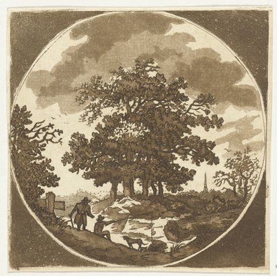 釣り人のいる風景 作： Anthonie van den Bos