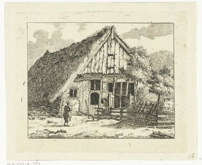 スタフォーストの家の前に立つ女性 作： Anthonie van den Bos