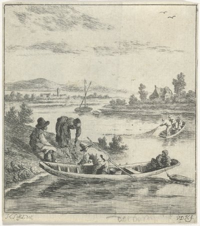 川の漁師 作： Anthonij van der Haer