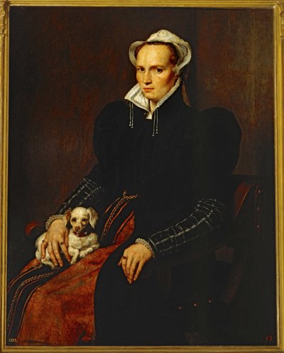 既婚女性の肖像...（キャンバスに描かれた絵） 作： Anthonis van Dashorst (c.1519-1576/77) Mor