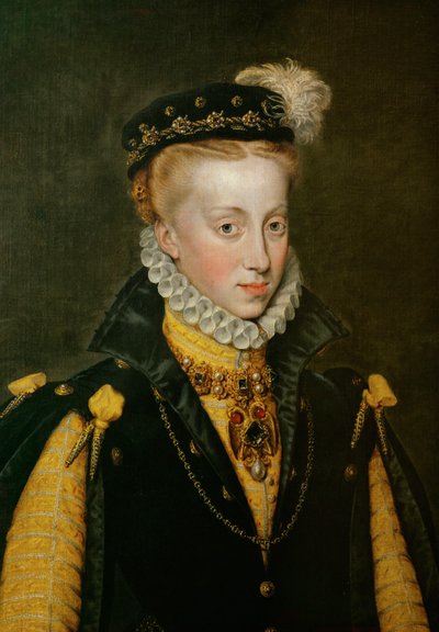 スペイン王妃アンナ、フィリップ2世の第4夫人......（油彩・キャンバス） 作： Anthonis van Dashorst (c.1519-1576/77) Mor