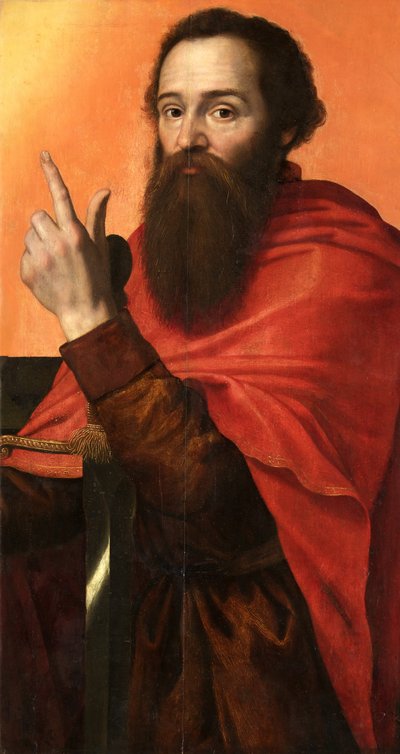 セントポール、1556年頃（パネルに油彩） 作： Anthonis Mor van Dashorst