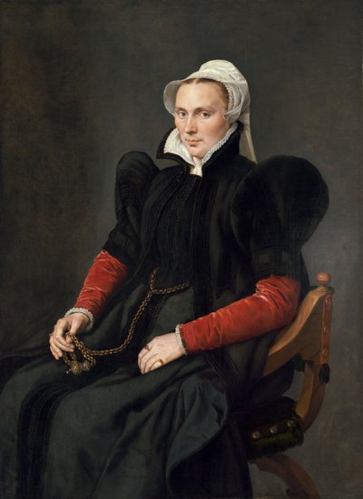 座る女性の肖像 作： Anthonis van Dashorst (c.1519 1576/77) Mor