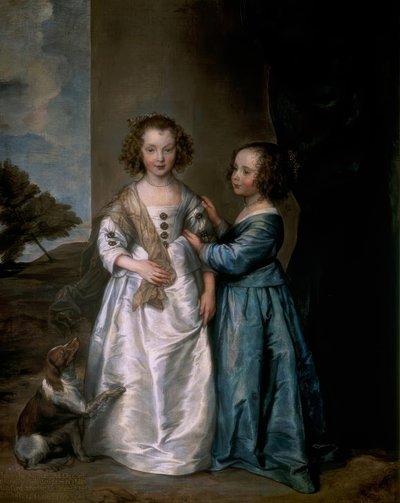 エリザベスとフィラデルフィアウォートンの肖像 作： Anthony van Dyck