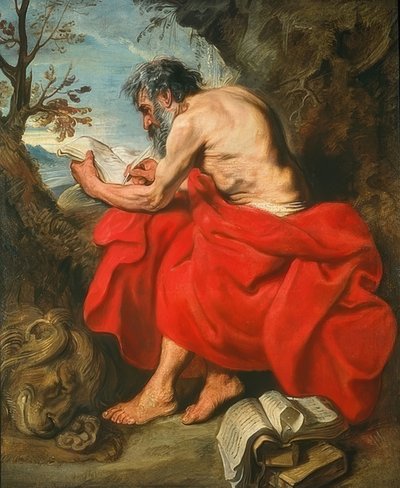 聖ジェローム。 1615-16頃 作： Anthony van Dyck