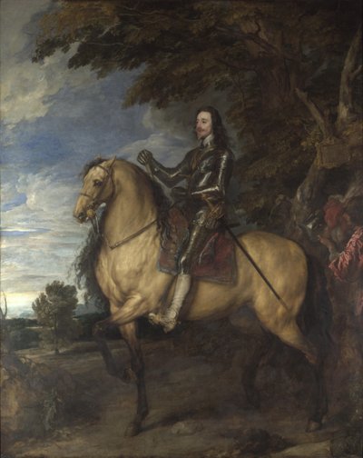 チャールズ1世の乗馬の肖像、1638年頃 作： Anthony van Dyck