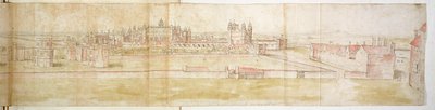 北のハンプトンコート宮殿、1544年頃（紙にペン、インク、トイレ） 作： Anthonis van den Wyngaerde