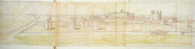 北のハンプトンコート宮殿、1544年頃（紙にペン、インク、トイレ） 作： Anthonis van den Wyngaerde