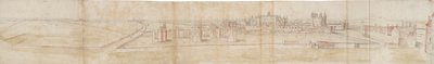 北から見たハンプトンコート宮殿、c1550-1560 作： Anthonis van den Wyngaerde