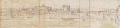 北から見たハンプトンコート宮殿、c1550-1560 作： Anthonis van den Wyngaerde