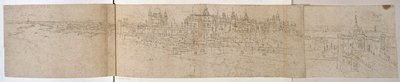 川のハンプトンコート宮殿、1544年頃（紙にペンとインク） 作： Anthonis van den Wyngaerde