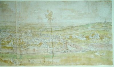 ブリュッセルのパノラマビュー、16世紀 作： Anthonis van den Wyngaerde