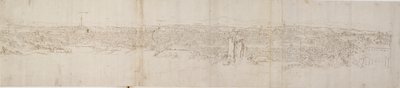 モンテ・ジャニクルスから見たローマの全景、1550年代 作： Anthonis van den Wyngaerde