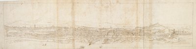 モンテマリオからのローマのパノラマビュー、前景のカステルサンアンジェロ、1550年代 作： Anthonis van den Wyngaerde