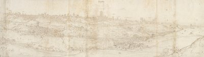 東からのセゴビアのパノラマビュー、c1560-1570 作： Anthonis van den Wyngaerde