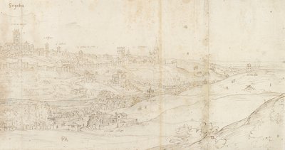 東からのセゴビアのパノラマビュー、c1560-1570 作： Anthonis van den Wyngaerde