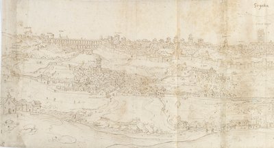 東からのセゴビアのパノラマビュー、c1560-1570 作： Anthonis van den Wyngaerde