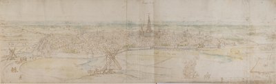 高台から南西に向かうスヘルトーヘンボス デン ハーグのパノラマ ビュー、c1545-50。 作： Anthonis van den Wyngaerde