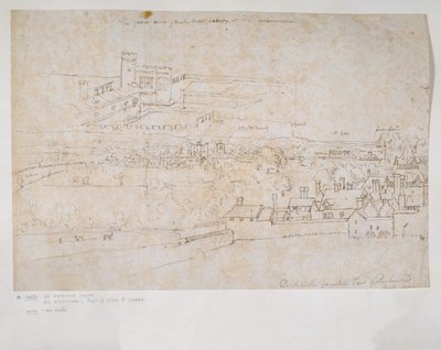 ハンプトン・コートとリッチモンドの宮殿とその周辺の田園地帯の研究シート 作： Anthonis van den Wyngaerde