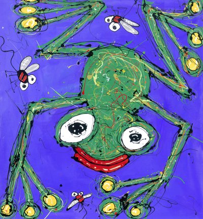 カエル、2008年（キャンバスにエナメルとアクリル） 作： Anthony Breslin