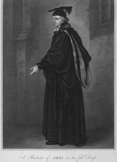 1796年に正装した芸術学士号。 作： Anthony Cardon