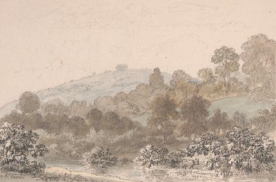 手前に小川のある風景 作： Anthony Devis