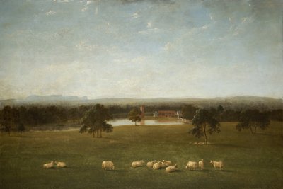 Tabley：公園からの古いホール 作： Anthony Devis
