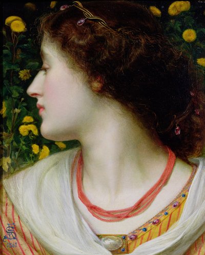 La Belle Isolde、1862（パネル） 作： Anthony Frederick Augustus Sandys