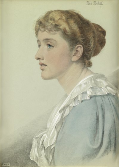 マリーメレディス、1894年（紙に色のチョーク） 作： Anthony Frederick Augustus Sandys