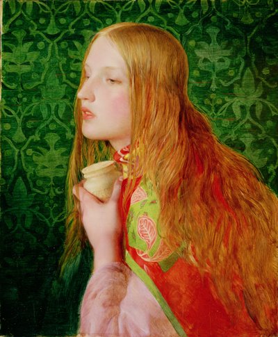 マグダラのマリア、1858～60年頃（パネルに油彩） 作： Anthony Frederick Augustus Sandys