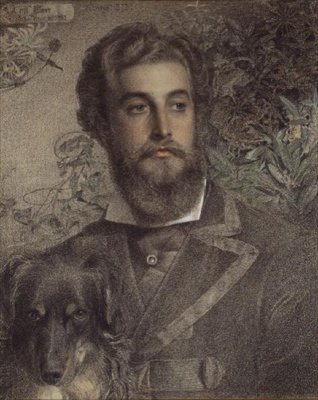 シリル・フラワーの肖像 作： Anthony Frederick Augustus Sandys