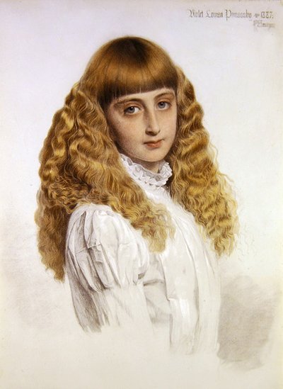 ヴァイオレット・ルイーザ・ポンソンビーの肖像 作： Anthony Frederick Augustus Sandys