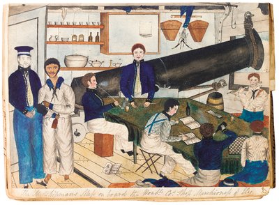 ミッドシップマンの台頭したElyの名誉あるCos船の行進、c.1826-32 作： Anthony P. Allen