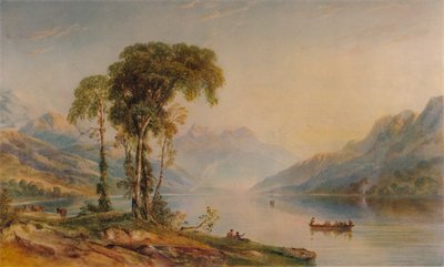 1840年、1935年、アクレイ湖のベンベニュー 作： Anthony Vandyke Copley Fielding
