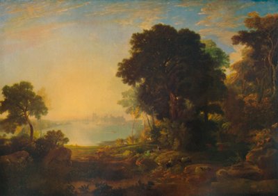 カーナーボン城、c1815-1819、1935 作： Anthony Vandyke Copley Fielding