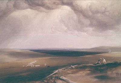 サウスダウンズで 作： Anthony Vandyke Copley Fielding