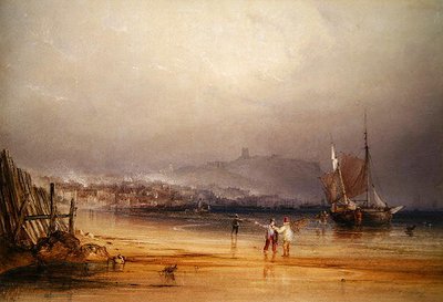 スカボロー（水彩・紙） 作： Anthony Vandyke Copley Fielding