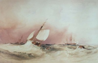 サウスコーストの海景 作： Anthony Vandyke Copley Fielding