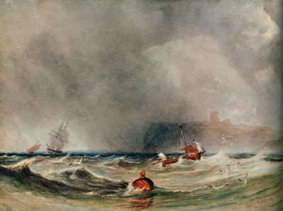 ストームオフウィットビー、1851年 作： Anthony Vandyke Copley Fielding