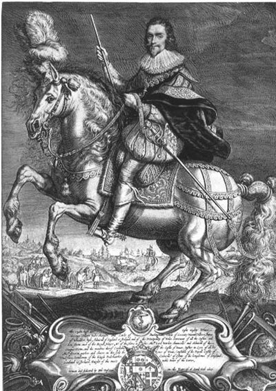 第一代バッキンガム公ジョージ・ヴィリアーズ（1592-1628）の騎馬像、ウィレム・ド・パッセ（1598-1637）による1625年の彫像 作： Anthony van (after) Dyck