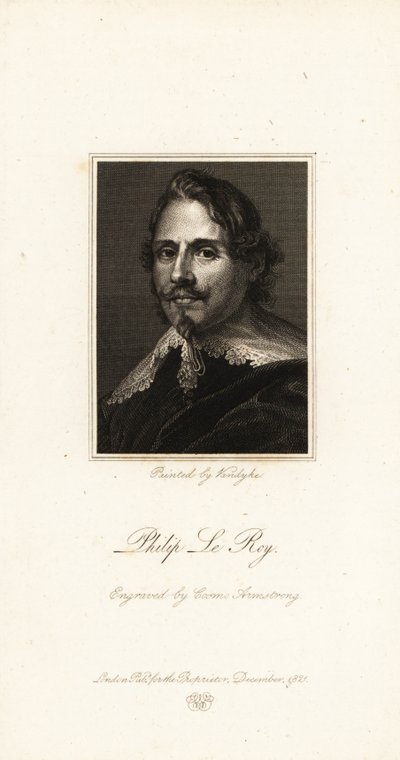 フランドルの外交官、フィリップ・ルロワ男爵の肖像 作： Anthony van (after) Dyck