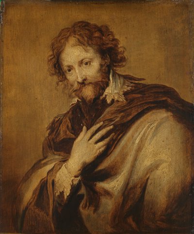 ピーター・パウル・ルーベンスの肖像（1577-1640）、1630-50年頃（パネルに油彩） 作： Anthony van (after) Dyck