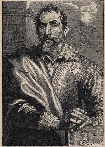 アンソニー・ヴァン・ダイクによる「シンダース（Franciscus Snyders）（Frans Snyders or Snijders）の肖像」1579年～1657年 作： Anthony van (after) Dyck