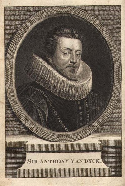 アンソニー・ヴァン・ダイク卿（1599-1641）（エングレーヴィング） 作： Anthony van (after) Dyck