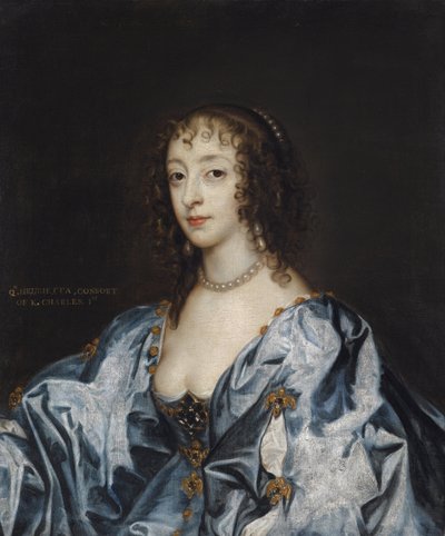 Henriette Marie de France - フランス王妃アンリエッタ・マリアの肖像（1609-1669） by Dyck, Sir Anthony van 作： Anthony van (studio of) Dyck