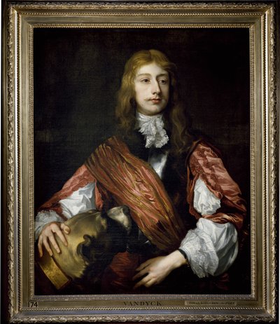 Thomas Killigrewと彼の犬（油彩・キャンバス 作： Anthony van (studio of) Dyck