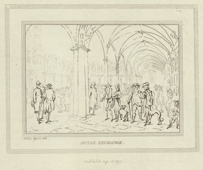 ロンドン市の王立証券取引所の回廊 作： Anthony van Assen