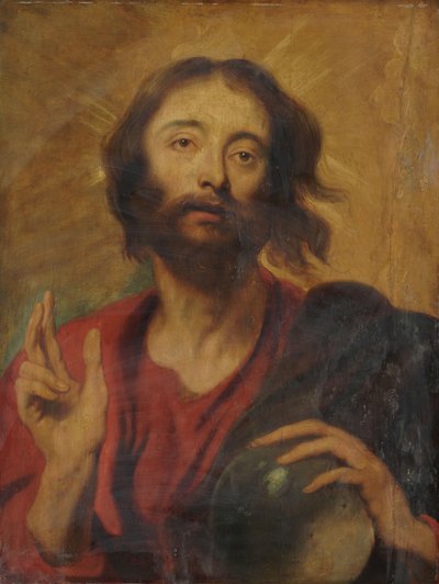 世界の救い主としてのキリスト 作： Anthony van Dyck (after)