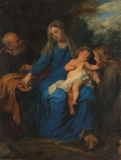 崇拝する女性聖人のいる聖家族 作： Anthony van Dyck (follower of)