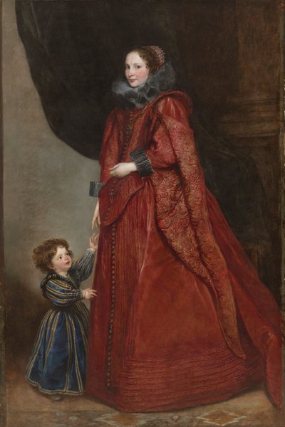 子供を連れたジェノヴァの女性 作： Anthony van Dyck